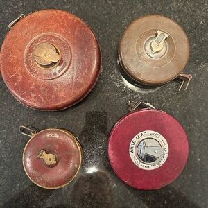 Set of 4 Vintage Tape Measures / Measuring Tapes